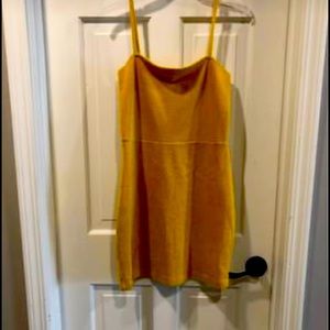 Gold mini dress